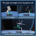 Miniatyrbillede 7 af 7: Sammenfoldelig Metal Desktop Mobil Telefon Stativ Til iPad iPhone 13 X Smartphone Support