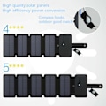 Miniatyrbild 6 av 8: Fällbar Utomhus Solar Panel Laddare Bärbar 5V 2.1A USB Utgång Enheter Camp Vandring Ryggsäck