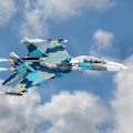 Miniatyrbillede 2 af 6: Mailackers Su-27 Fighter Model Byggeklodser Militær Børn's Legetøj