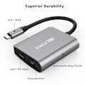Pikkukuva 6 / 7: USB C Gigabit Ethernet sovitin latauksella Thunderbolt 3 RJ45 C-tyypin PD 100W