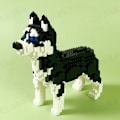 Miniatyrbilde 1 av 9: By Dyr Bygning Klosser Mikro Hund Husky Dachs Kjæledyr Modell Diamant Blokker Søte Leker