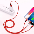 Miniatyrbild 5 av 6: 3 In 1 USB Snabb laddning kabel Typ C Micro IOS Multi laddare kabel