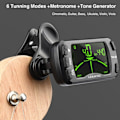 Miniatyrbild 5 av 6: Clip On tuner gitarr tuner metronom 3 in 1 tuner metronome elektrisk ukulele tuner