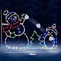 Miniatyrbilde 8 av 9: LED Plen Lamper Snøball Fight Active Light String Ramme Dekor Ferie Fest Jul