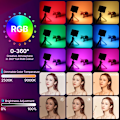 Pikkukuva 3 / 7: RGB LED Video paneeli valo 7 tuumainen tasku täyttö valo himmennettävä 2500-9000K 4000mAh valokuvaus suoraan suoraan