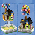 Miniatyrbilde 5 av 5: Bygg blokk hus ballong flyvende hus global historie overordnet skulptur modulær by bygning blokk