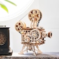 Miniatyrbild 3 av 6: 3D hand vev film projektor trä modell byggnad kit