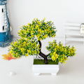Miniatyrbild 1 av 10: Konstgjorda växter bonsai liten träd kruka falsk växt blommor kruka prydnader för hem fest bröllop dekoration tillbehör
