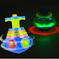 Miniatyrbild 6 av 6: 1st Glutinous Gyroscope Backed Round Lluminous Toy Light Music Rotating Gyro Slumped Color Gyro