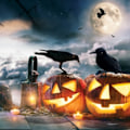 Miniatyrbilde 4 av 7: Halloween Svart Kråke Ornament Simulering Kråke Dyr Modell Fugl Skremmende Leker
