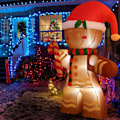 Miniatyrbilde 7 av 10: Jul Gummibåter Pepperkaker Mann med innebygd LED pynt til jul fest
