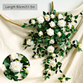 Miniatyrbilde 2 av 5: Kunstige blomster Planter Grønne Lvy Løv Hengende blomst Rose Vine  Hjem Bryllup Hage Dekorasjon