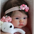 Miniatyrbild 5 av 7: 45cm Hel Kroppen Silicon Viny Äng Bebe Reborn Flicka Med Rooted Hår Handgjorda Lifelike Realistic Reborn Doll Leksak