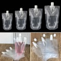 Miniatyrbilde 6 av 6: Gjennomsiktig plast poser med drikke pose forseglet gjenbrukbar drikke juice melk kaffe reise arrangør pose