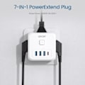 Miniatyrbild 6 av 7: Vägg Socket Extender 7-in-1 EU Plug Laddare På/Off Switch