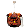 Miniatyrbilde 1 av 7: Eterisk Olje Diffuser Luftfukter Aroma Diffuser Aromaterapi Vulkan Luftfukter med flamme & Volcano Mist Mode 2 Colors Timer