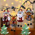 Miniatyrbild 2 av 8: Hängande jul dekoration björn docka hängande dekoration 3d jul träd prydnader