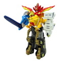 Miniatyrbild 1 av 7: 5 I 1 Montering Leksaker Transformation Robot Dinosaur Rangers Megazord Action Figurer
