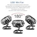 Miniatyrbild 4 av 6: Bärbar DC 5V liten skrivbord USB 4 blad kylare kylning fläkt