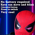 Miniatyrbilde 5 av 7: Hjem Hodeplagg Cosplay Moving Øyne Maske Spider Man 1:1 Fjernkontroll Elastisk Maske