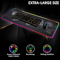 Miniatyrbillede 2 af 8: RGB Gaming Mat Mouse Pad Computer Keyboard Mouse Pad