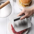 Miniatyrbillede 5 af 6: Hamburger presse 304 rustfrit stål non-stick kød oksekød grill burger presse