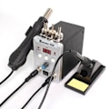 Miniatyrbilde 2 av 7: Loddestasjon 8586 760W 2 1 Digital Display SMD Omarbeid Varm luft pistol loddejern