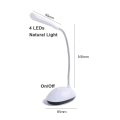 Miniatyrbillede 5 af 7: Led skrivebord lampe  trinløs dæmpbar touch foldbar bord lampe sengekant læse øjenbeskyttelse nat lys