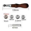 Miniatyrbillede 4 af 6: Leathercraft Spacer Værktøj Spacer Embossing System Set Sying Stitch Spacer Stitching Hjul Marker Værktøj
