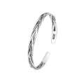 Miniatyrbillede 1 af 4: Vintage Punk Flettet Twist Opening Brcacelet Bangles Charm