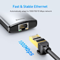 Pikkukuva 6 / 6: USB C keskitin 4K@30Hz USB C HDMI-yhteensopiva 8-in-1 USB Hub RJ45 PD 100W sovitin
