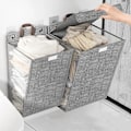 Miniatyrbild 4 av 6: Vikbar Hängande Smutsig Tvättkorg Arrangör Väggmonterad Kläder Förvaring Bin med lock Stor kapacitet Badrum Förvaring Låda