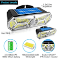 Miniatyrbillede 5 af 7: Sol Lys Udendørs Bevægelse Sensor 158LEDs IP65 Vandtæt Super Bright Solar Trådløs Væg Lampe