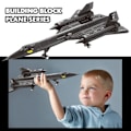 Miniatyrbillede 5 af 7: Air Force Blackbird Rekognoscering Fly Legering Model Fighter Samling Bygning Klods Legetøj