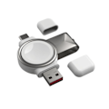 Pikkukuva 1 / 8: 2 in 1 magneetti langaton laturi Apple Watch 8 7 6 5 4 3 2 SE Ultra nopea lataus jalusta iWatch Apple Watch  Laturi