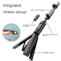Miniatyrbillede 5 af 5: Selfie Stick Teleskop Stang Telefon Stativ Mobil Stativ Bluetooth Stativ Stativ med Fjernbetjening Kontrol Ring Lys