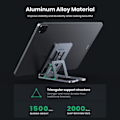 Miniatyrbilde 5 av 7: Universal Skrivebord Mobil Telefon Nettbrett Holder For IPhone IPad  Metal Justerbar Bærbar Sammenleggbar Bærbar Stativ