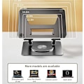 Miniatyrbild 3 av 7: Bärbar dator ställ aluminium legering vikbar surfplatta roterande ställ Macbook bärbar bärbar vikbar hållare