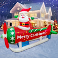 Miniatyrbild 5 av 9: Hot Uppblåsbar Snögubbe Jultomte God Jul Träd Båge Hem Utomhus Dekoration LED Ljus
