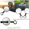 Miniatyrbilde 6 av 6: Universal Sykkel Rearview Speil Justerbar Roter Vid Angle Sykkel Styre Bak View Speil