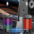 Miniatyrbillede 7 af 7: Støjreducerende Mikrofon med RGB LED Lys USB Gaming Desktop Kondensator