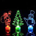Miniatyrbilde 2 av 10: LED jul pynt natt lys blinker jul nissen snømann jul tre lys lampe