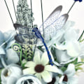 Miniatyrbillede 4 af 7: 15 stykker 3D Dragonfly Have Gård Planter Dragonfly Blomst Udendørs Dekor Blomster Krydder Dekoration