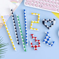 Miniatyrbild 5 av 6: 6 bitar Folding Magic Snake Linjal Pussel Antistress Kub Utbildnings leksak