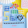 Miniatyrbild 4 av 6: 6 bitar Folding Magic Snake Linjal Pussel Antistress Kub Utbildnings leksak