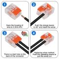 Miniatyrbilde 3 av 7: Ledning blokk klemme terminal kabel for elektrisk koblinger gjenbrukbar mini hurtig hjem ledning terminal kontakt