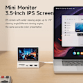 Miniatyrbild 6 av 6: 3,5 tum IPS Mini Skärm AIDA64 Mini PC CPU RAM HDD Data Monitor Display Sub Skärm med USB C Hub för Bärbar dator PC MacBook