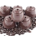 Pikkukuva 2 / 7: 6 kpl Uudelleenkäytettävä kahvi kapseli Nescafe Dolce Gusto kone täytettävä kahvi kapseli suodatin kuppi