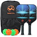 Miniatyrbild 1 av 5: Pickleball Paddlar USAPA Godkänd Set Racket Honeycomb Core 4 Balls