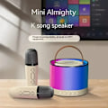Miniatyrbillede 2 af 5: K52 Trådløs Bluetooth Højttaler Multifunktion med 2 mikrofon RGB bærbar musik afspiller karaoke maskine